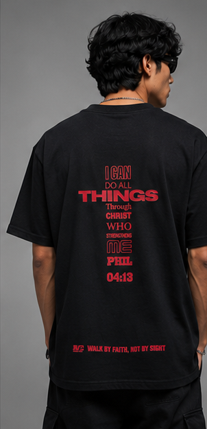 Christ Cross Heavyweight Tee Back View