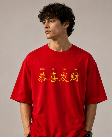 Year of Dragon Heavyweight Tee Front View