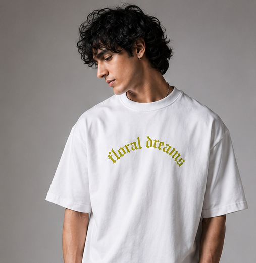 Floral Dreams Heavyweight Tee Front View
