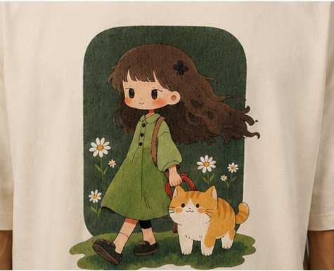 Happiness Heavyweight Tee Back Graphic Detail