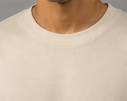 Happiness Heavyweight Tee Collar Detail