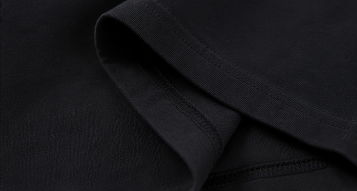 Monochrome Black Heavyweight Tee Fabric Detail
