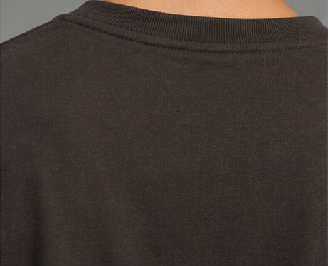 Monochrome Brown Heavyweight Tee Back Detail