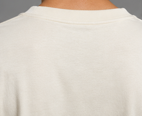 Monochrome Off-White Heavyweight Tee Collar Detail