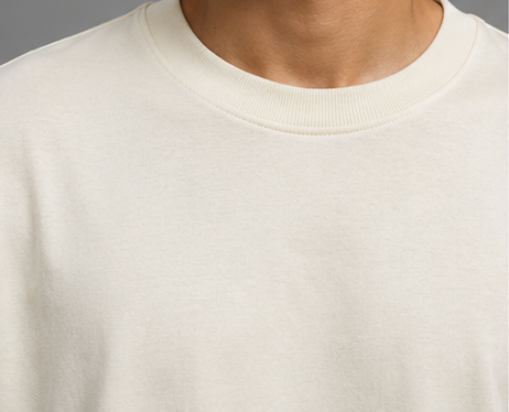 Monochrome Off-White Heavyweight Tee Fabric Detail
