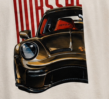 Porsche 911 Heavyweight Tee Back Graphic Detail