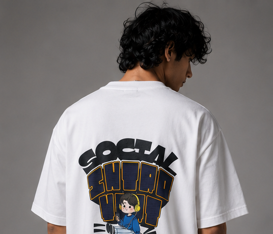Social Introvert Heavyweight Tee Back View