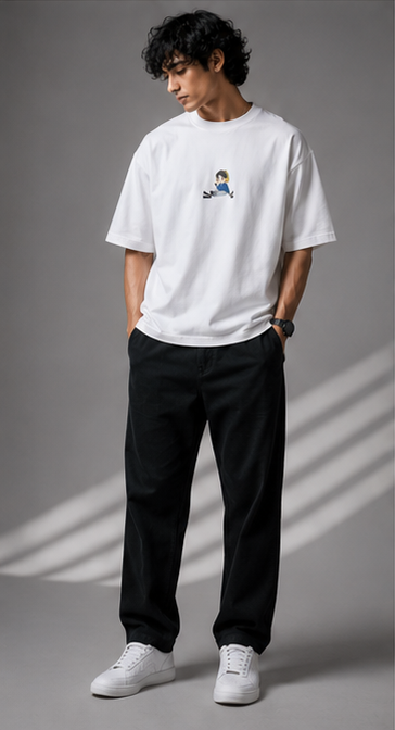 Social Introvert Heavyweight Tee Model View