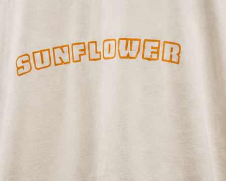 Sunflower Heavyweight Tee Chest Graphic Detail