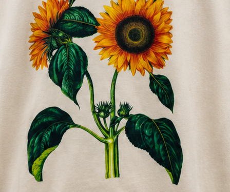 Sunflower Heavyweight Tee Back Graphic Detail